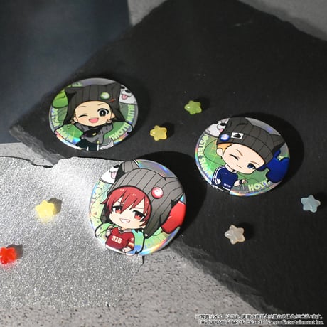 アイドルマスター SideM Spring Wolves トレーディングホログラムミニキャラ缶バッジA（ホログラム仕様・全11種・ランダム）
