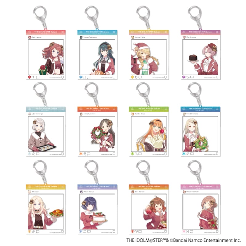 学園アイドルマスター fête de Noël SNS風アクリルキーホルダー（全12