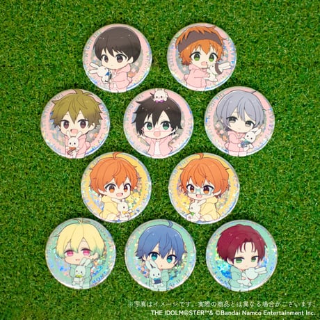 アイドルマスター SideM Spring Rabbits トレーディングホログラムデフォルメ缶バッジB（ホログラム仕様・全10種・ランダム）