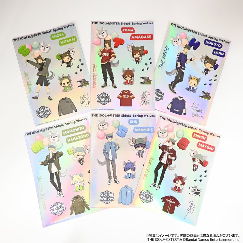 アイドルマスター SideM Spring Wolves ホログラムステッカー（全6種