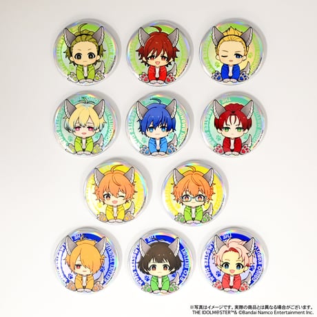 アイドルマスター SideM Spring Wolves トレーディングホログラムミニキャラ缶バッジB（ホログラム仕様・全11種・ランダム）