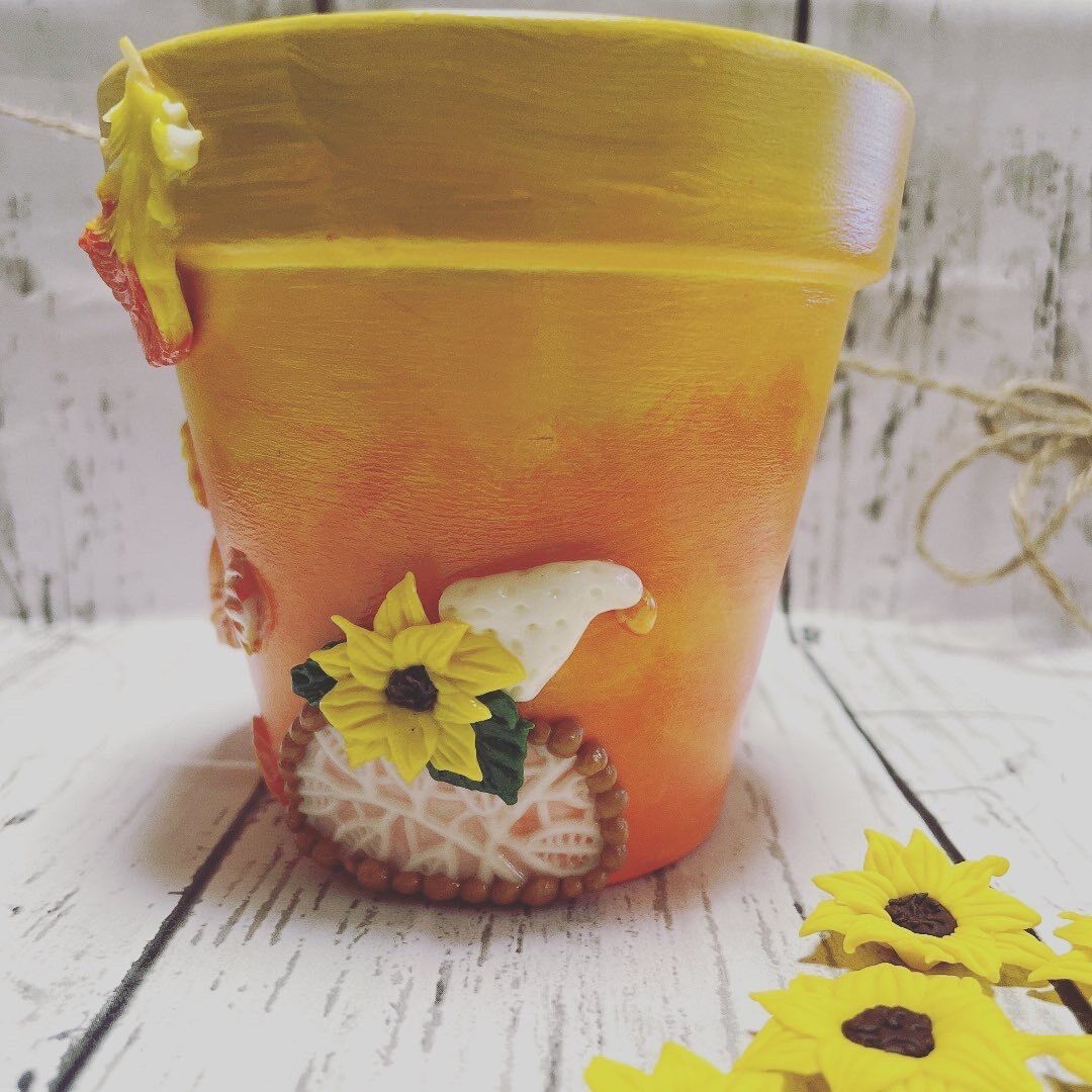 割れ鉢 リメイク鉢 双子のひまわり畑 | K&Y 多肉のための可愛いおうち🏡