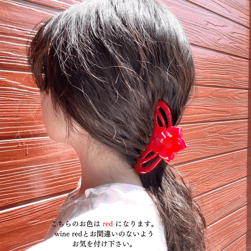 お花ヘアクリップ deep color | MAUMI