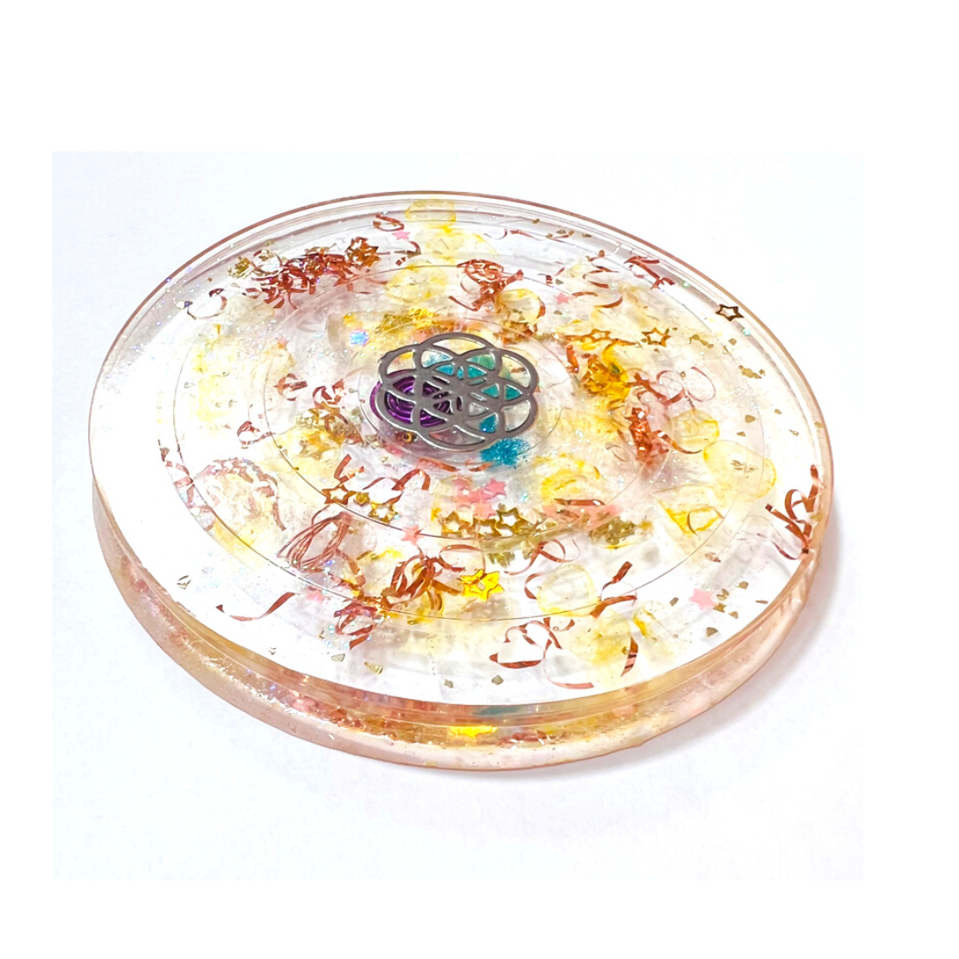 ✨◎心の絆を深める◎✨オルゴナイト 浄化 プレート コースター 蒸し暑 