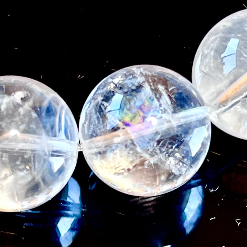 アイリス水晶（レインボーあり） 13mm | ハンドメイド布なぷ屋さんmomo