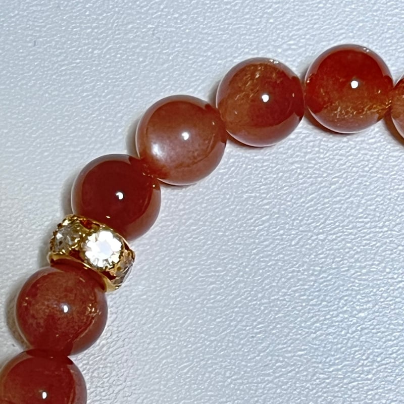 これはすっごい！綺麗で重厚感あるオレンジムースストーン！ズーンとくる！