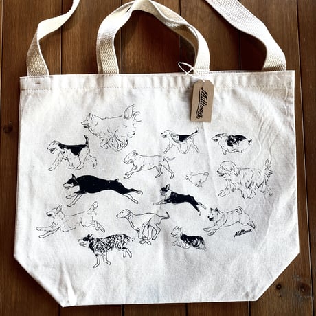 Milltown Brand Big Tote Dogs Run