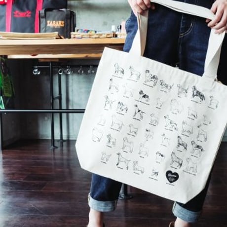 Milltown Brand Big Tote "RESCUE" IS OUR FAVORITE BERED