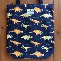 TOTE BAG DINOSAURS READING