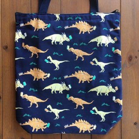 TOTE BAG DINOSAURS READING