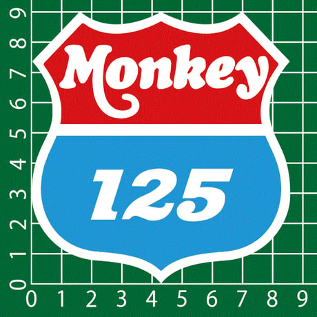 モンキー１２５ビンテージ風ステッカー