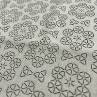 【リボンフラワー】刺し子ふきん大判　№17