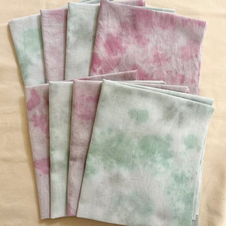 まだら染め色晒 グリーン×グレー