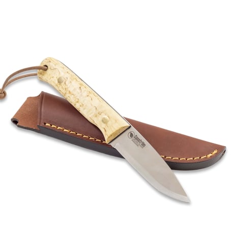 Casstrom Woodsman Knife 89mm - Curly Birch / 【カストロム】ウッズマン 89mm - カーリーバーチ【カーボンスチール】