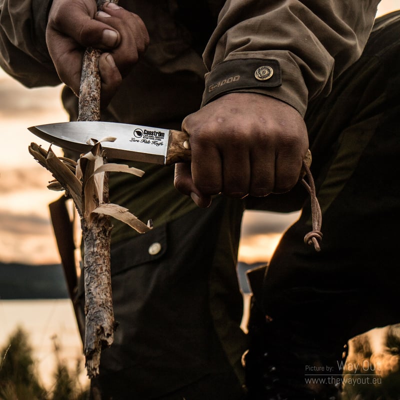 Casstrom Lars Falt Knife 115mm - Curly Birch /