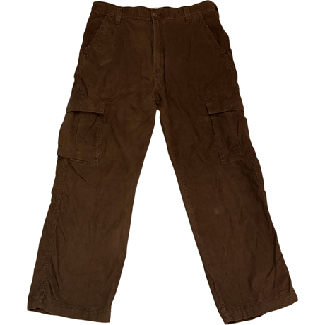 USED US Levi's BROWN CORDUROY LOOSE FIT CARGO PANTS