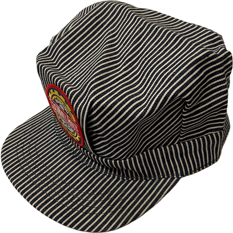 DEAD STOCK MADE IN USA HICKORY RAILROAD MAN WORK CAP SIZE 7 3/4
