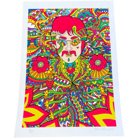 新品 Manic Minotaur JOHN LENNON POSTER 4/50