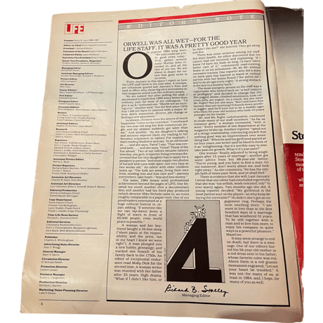 VINTAGE BOOK (USED)  LIFE MAGAZINE 1985 JAN