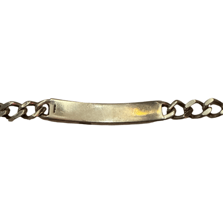 VINTAGE SILEVER ID BRACELET