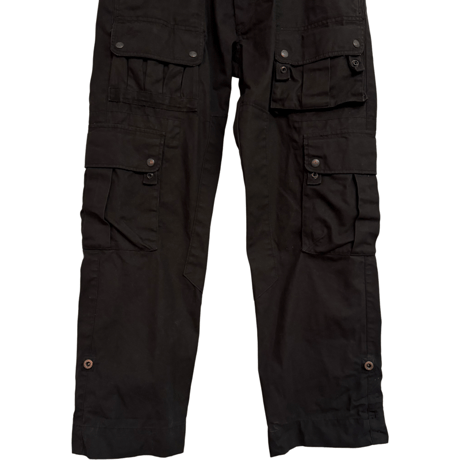 USED POLO RUGBY BLACK HEAVY WEIGHT CANVAS BUSH PANTS
