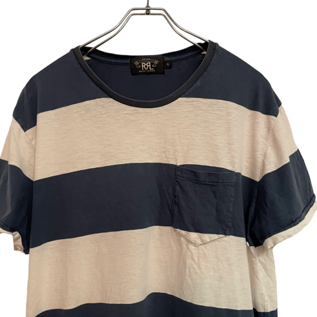USED RRL FAT STRIPE POCKET   TSHIRTS