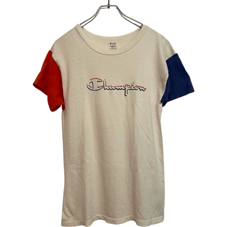 USED 80s CHAMPION TSHIRTS TRICOLOR 100%COTTON
