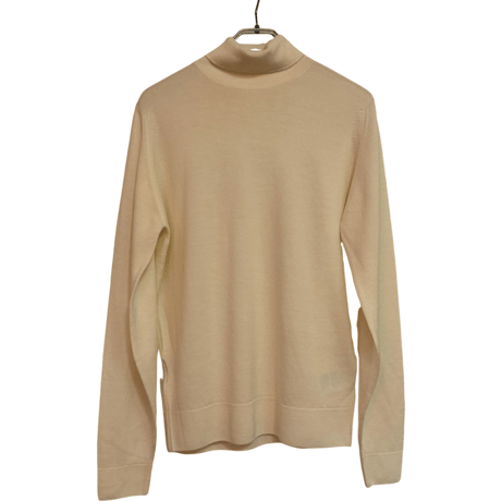 新品　JOHN SMEDLEY TURTLENECK KNIT SNOW WHITE  100% MERINO WOOL  "MADE IN ENGLAND"