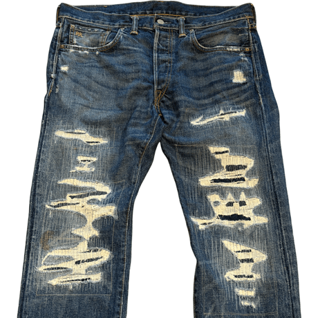 USED DOUBLE RL SLIM FIT DENIM