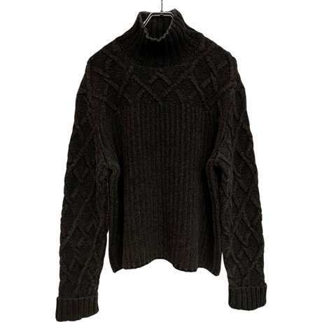 USED RRL BLAGINDIGO DYE ARAN SWEATER