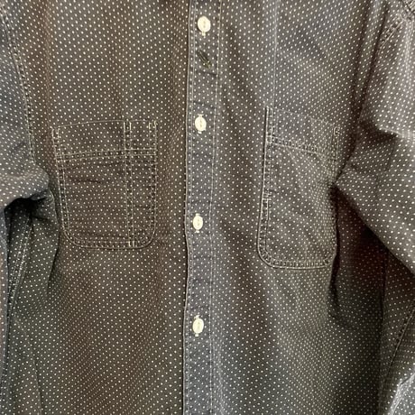 USED   DOUBLE RL BLACK POLKA DOT SHIRTS