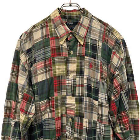 USED POLO RALPH LAUREN BUTTON DOWN PATCHWORK SHIRTS