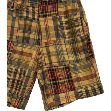 USED POLO RALPH LAUREN MADRAS PATCHWORK SHORT PANTS