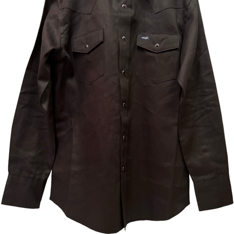 新品　Wrangler USA Black Twill western shirts