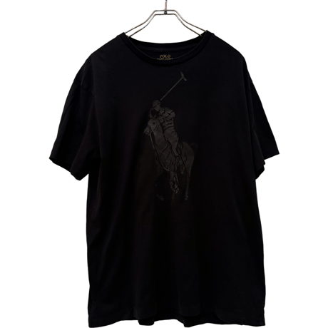 USED POLO RALPH LAUREN S/S  TSHIRTS　BIG PONY BLACK on BLACK