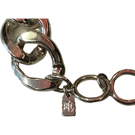 USED LAUREN  RALPH LAUREN CHAIN NECKLACE/ DOUBLE BRACELET