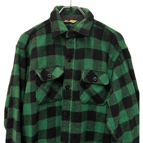 USED　VINTAGE 1960s YORKE BLOCK CHECK WOOL SHIRTS