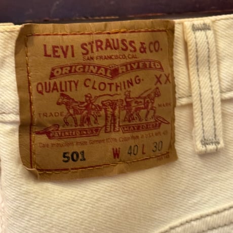 USED  LEVI'S 501-0652 CUT OFF DENIM MADE IN USA BIG SIZE