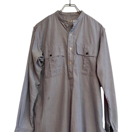 VINTAGE/ANTIQUE (USED) PINCHECK LONG TAIL BANDCOLLAR SHIRTS