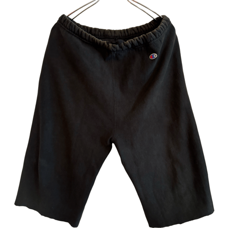 USED 90s CHAMPION REVERSWEAVE ”BLACK” CUT OFF PANTS