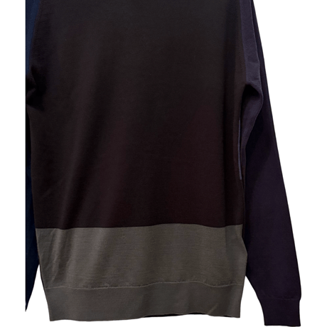 新品　JOHN SMEDLEY L/S  CREWNECK  KNIT  CRAZY PATTERN 100% SEA ISLAND COTTON  "MADE IN ENGLAND"