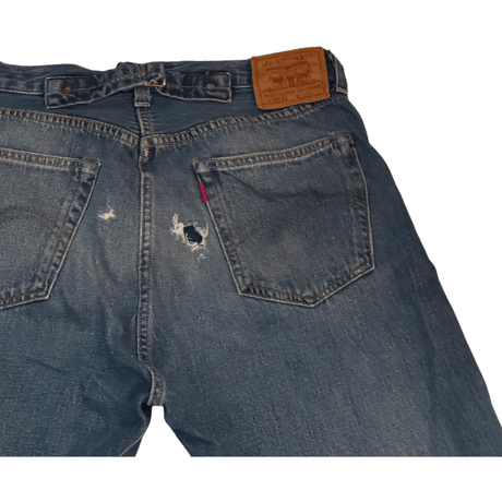 USED  LEVI'S VINTAGE CLOTHING  501XX CUT OFF BUCKLE BACK DENIM
