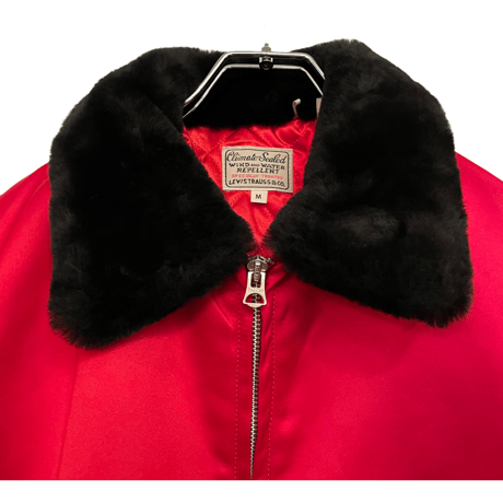 新品 Levi's vintage clothing (LVC) RED SATIN BOMBER JACKET