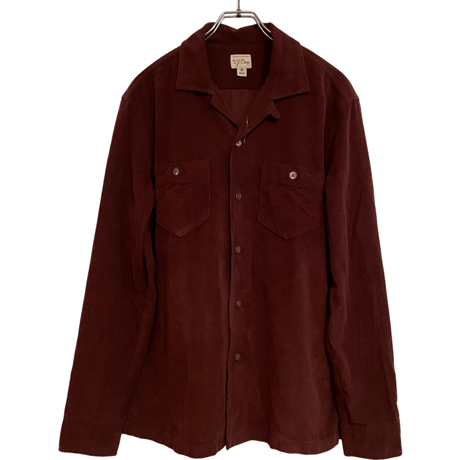 新品　J CREW BURGUNDY  CORDUROY CAMP SHIRTS