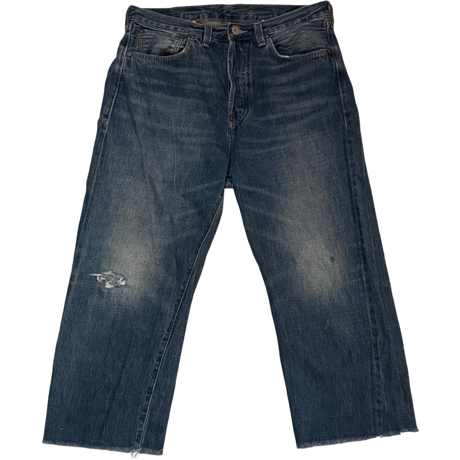 USED  LEVI'S VINTAGE CLOTHING  501XX CUT OFF BUCKLE BACK DENIM