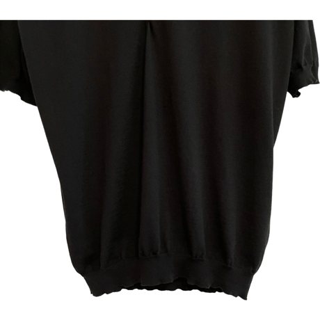 新品　JOHN SMEDLEY S/S KNIT  POLO SHIRTS  BLACK   "MADE IN ENGLAND"
