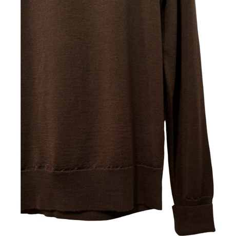 新品　JOHN SMEDLEY TURTLENECK KNIT  100% MERINOWOOL SNOW BROWN  "MADE IN ENGLAND"
