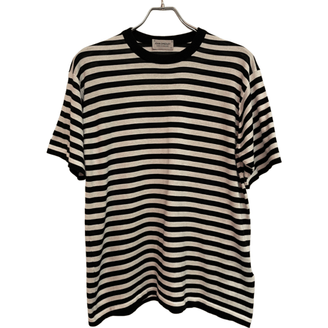 新品　JOHN SMEDLEY S/S  CREWNECK STRIPED KNIT   100% SEA ISLAND COTTON  "MADE IN ENGLAND"