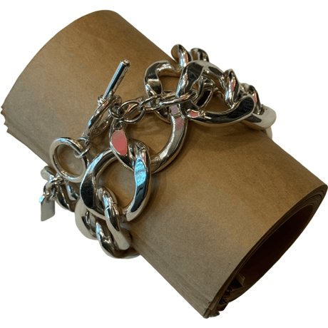 USED LAUREN  RALPH LAUREN CHAIN NECKLACE/ DOUBLE BRACELET