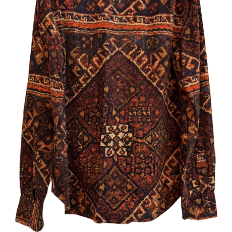 USED  RL DENIM&SUPPLY NATIVE PRINT CORDUROY WESTERN SHIRTS